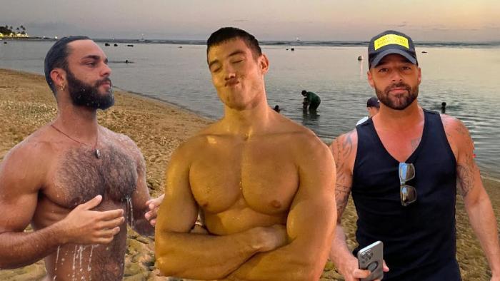 Lui?s Felipe Chiarelli, Derek Chadwick and Ricky Martin
