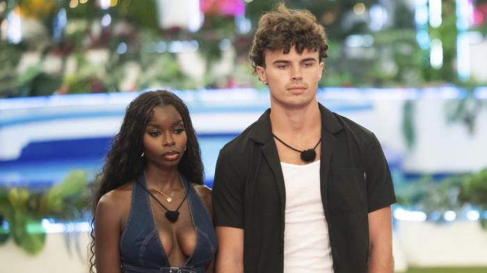 Olandria Carthen, left, and Nicolas "Nic" Vansteenberghe from the reality series "Love Island USA." 