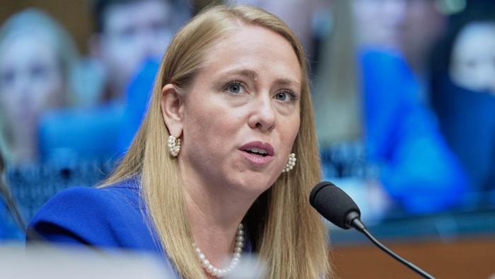 Andrea Lucas, nominee to be a member of the Equal Employment Opportunity Commission, testifies during a Senate Health, Education, Labor, and Pensions (HELP) Committee hearing, Wednesday, June 18, 2025, on Capitol Hill in Washington