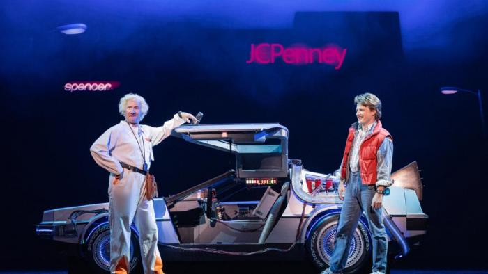 David Josefsberg and Lucas Hallauer in "Back to the Future the Musical"