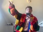 Watch: Tom Daley Knits a Rainbow Cardigan Fit for Harry Styles
