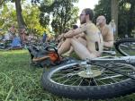 Riders in Various States of Undress Cruise Philadelphia Streets in 14th Naked Bike Ride
