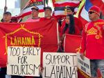 Lahaina Residents Deliver Petition Asking Hawaii Governor to Delay Tourism Reopening 