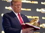 Trump Hawks $399 Branded Shoes at 'Sneaker Con,' a Day After a $355 Million Ruling Against Him 