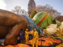 Macy's Thanksgiving Day Parade Kicks Off in Steady Rain A Century after Its First Trip Through NYC