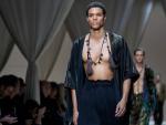 Armani's Global Aesthetic Shines in Bohemian Emporio Armani Show, Though Designer Misses Milan Bow