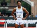 Approaching the Finish Line, US Sprinter Has Difficulty Keeping It Covered